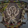 Borneo Dayak Baby Carrier With Wild Boart Tusk, Shells And Beads - Image 11