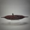 Old Sarawak Boat Carving With Human And Dog Pet in Ironwood - Image 5