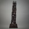 Vintage Sarawak Totem Pole Carving With Family Figures By Orang Ulu Artisan. - Image 6