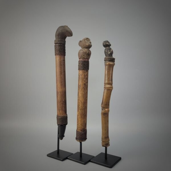 3 Borneo Dayak Bamboo Medicine Container - Image 11
