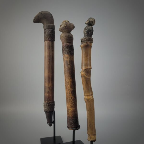 3 Borneo Dayak Bamboo Medicine Container - Image 10