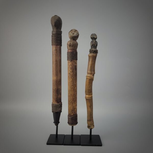 3 Borneo Dayak Bamboo Medicine Container - Image 9