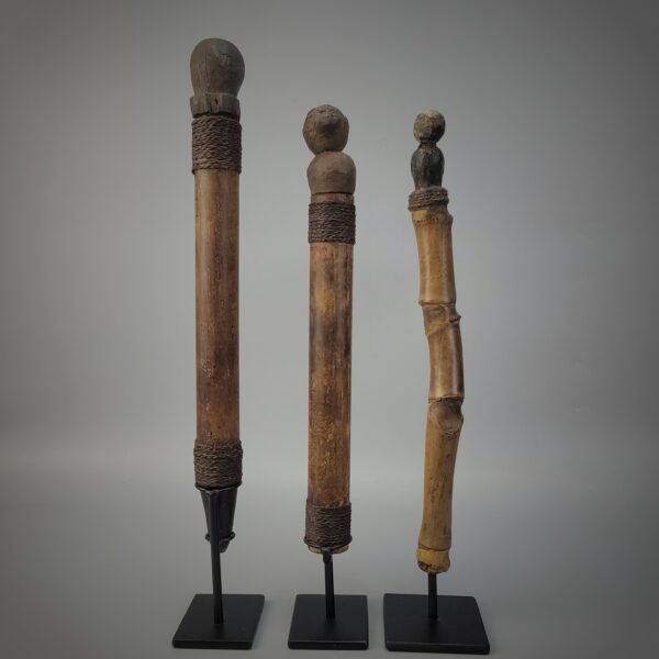 3 Borneo Dayak Bamboo Medicine Container - Image 7