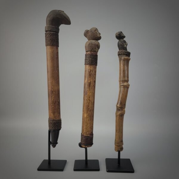 3 Borneo Dayak Bamboo Medicine Container - Image 6