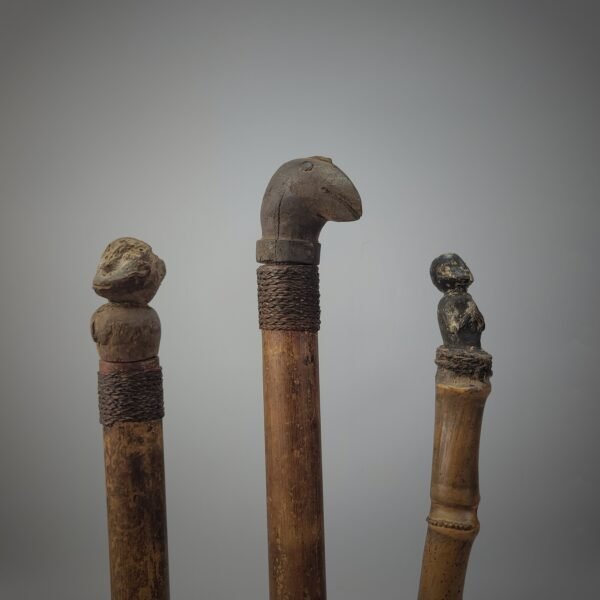 3 Borneo Dayak Bamboo Medicine Container