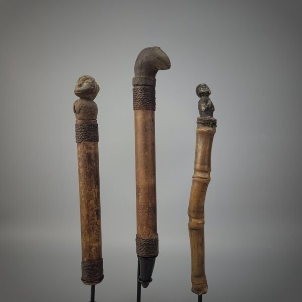 3 Borneo Dayak Bamboo Medicine Container - Image 4
