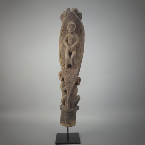 Old Borneo Dayak Iban Ceremonial Sculpture / Totem Pole (Belian) - Image 3