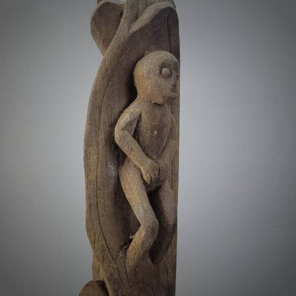 Old Borneo Dayak Iban Ceremonial Sculpture / Totem Pole (Belian) - Image 5