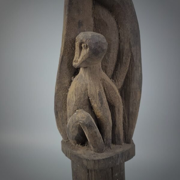 Old Borneo Dayak Iban Ceremonial Sculpture / Totem Pole (Belian) - Image 9