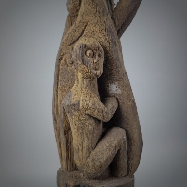 Old Borneo Dayak Iban Ceremonial Sculpture / Totem Pole (Belian) - Image 12