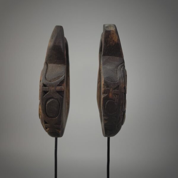 Borneo Dayak Modang Chief  Earring From Wood - Image 5