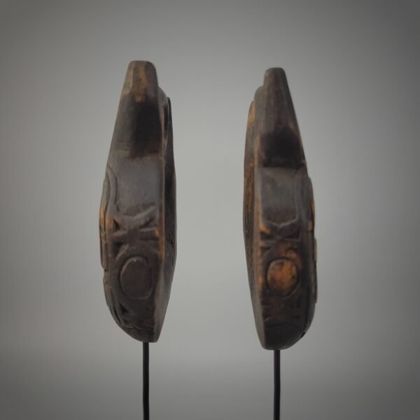 Borneo Dayak Modang Chief  Earring From Wood - Image 6