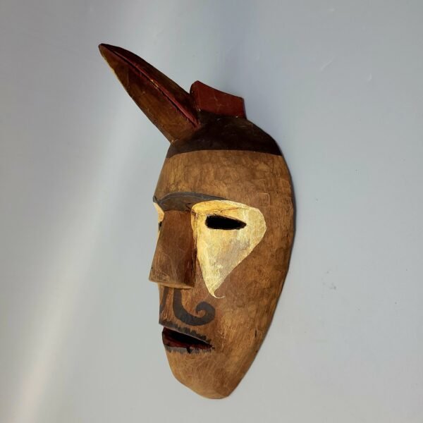 Dayak Bidayuh Ritual Mask For Men With Hornbill Head