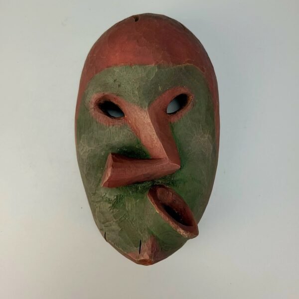 Dayak Bidayuh Healing Mask With Green and Red Feature - Image 4