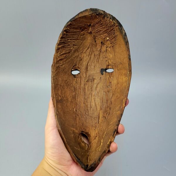 Unusual Dayak Bidayuh Healing Mask With Slanted Nose - Image 5
