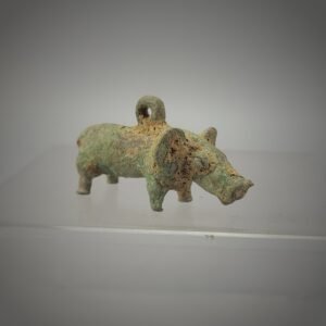 Bronze Boar Figurine Charm
