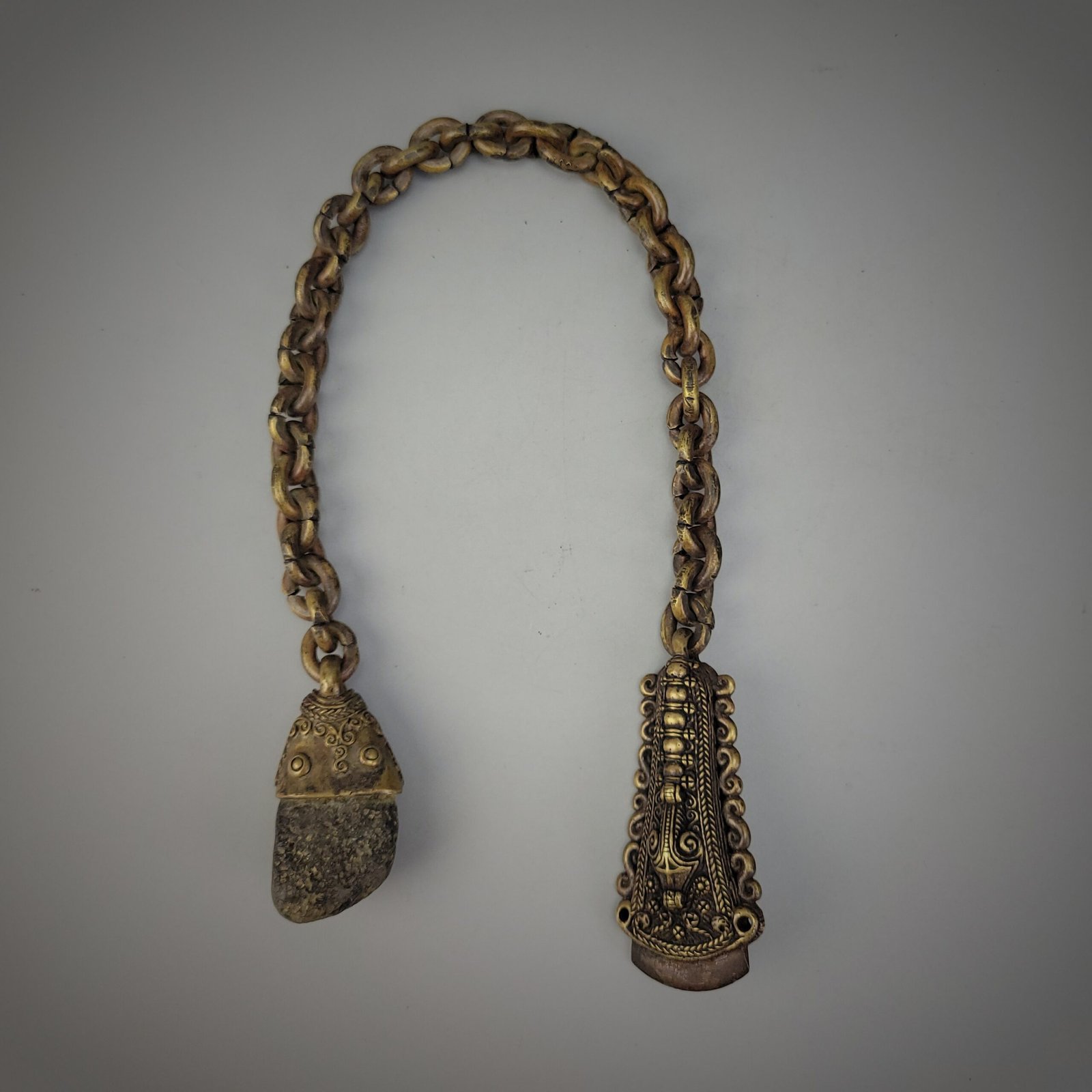 Brass Batak Fire Starter Amulet Charm ' Santik '