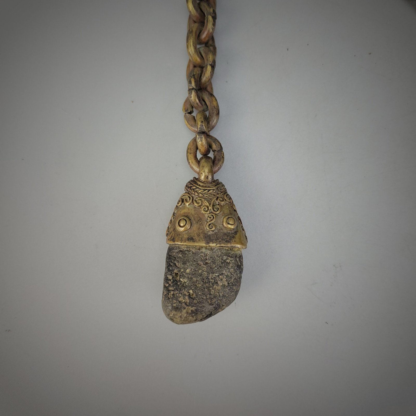 Brass Batak Fire Starter Amulet Charm ' Santik ' - Image 4