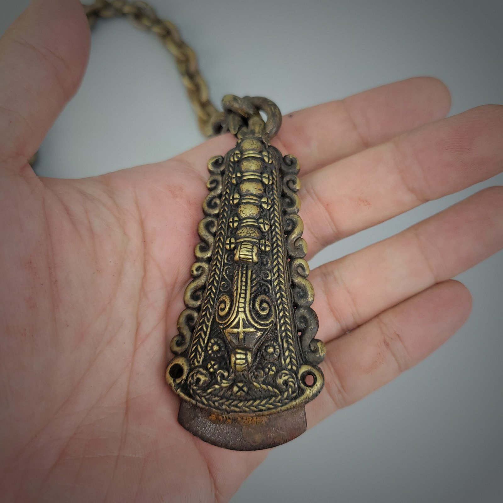 Brass Batak Fire Starter Amulet Charm ' Santik ' - Image 7