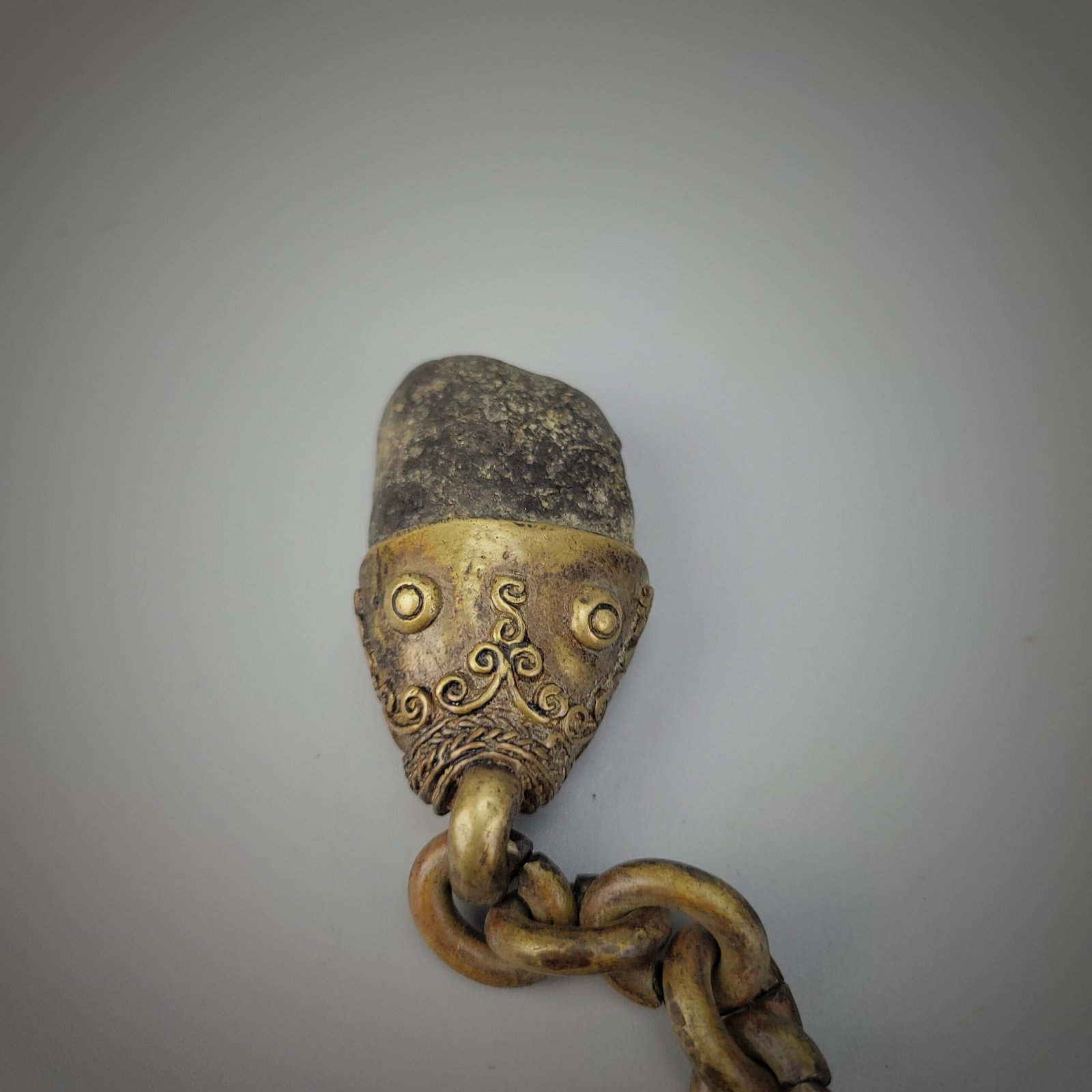 Brass Batak Fire Starter Amulet Charm ' Santik ' - Image 9