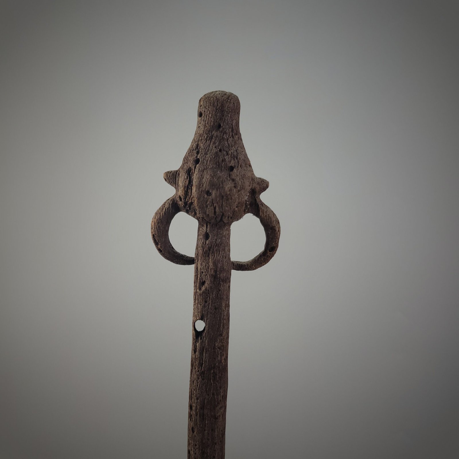Wooden Toraja Buffalo Ceremonial Spoon/ Ladder - Image 9