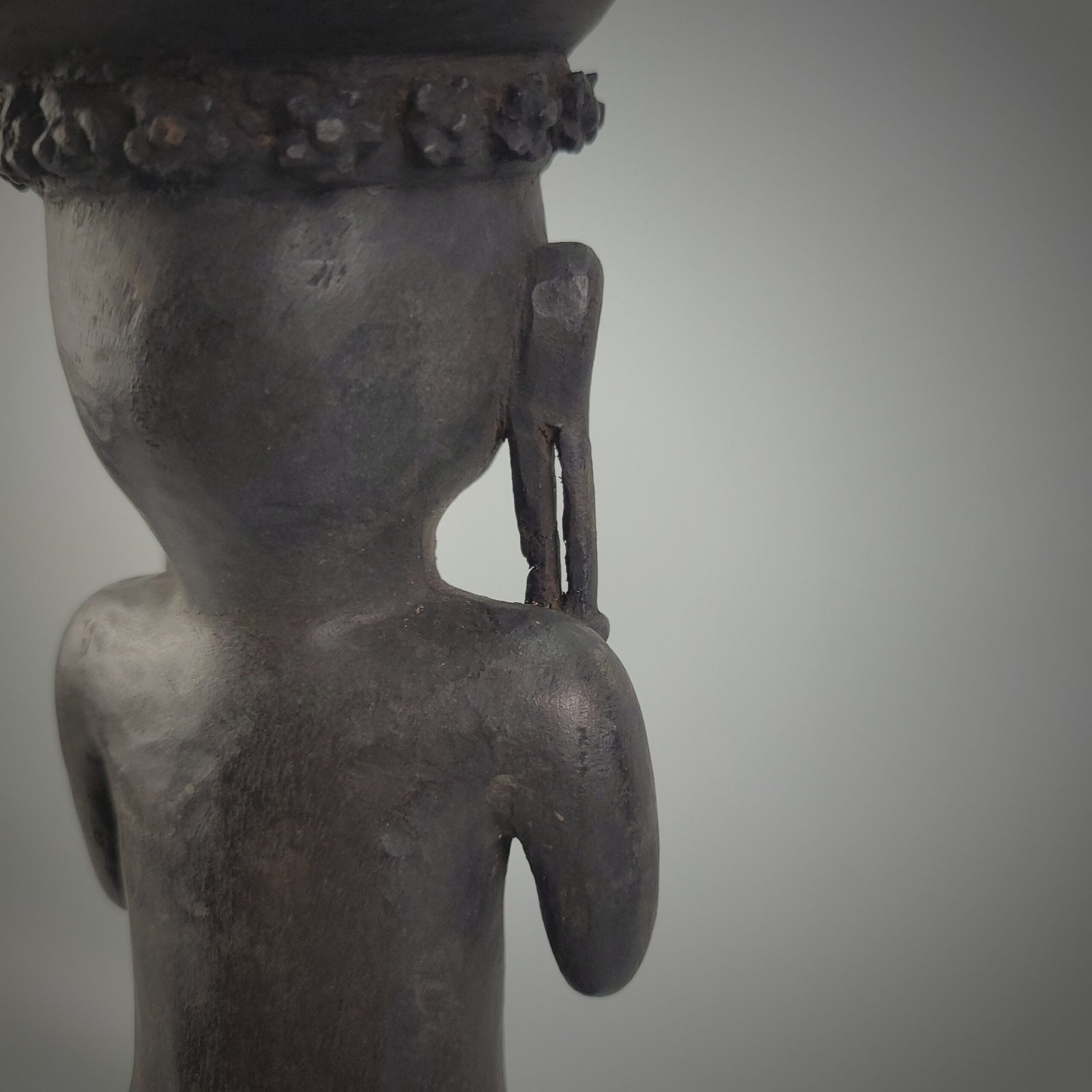Nias Adu Zatua Female Carved Wooden Figure - Image 8