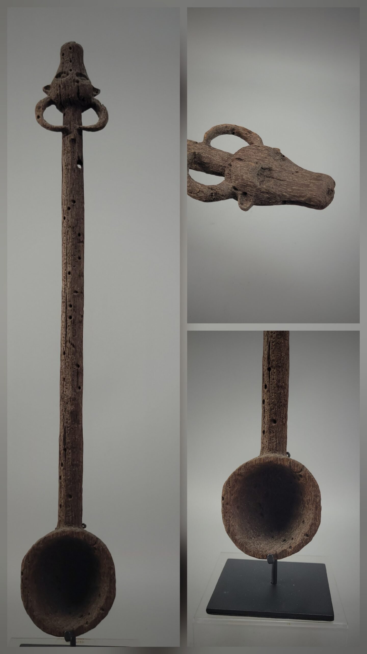 Wooden Toraja Buffalo Ceremonial Spoon/ Ladder - Image 12