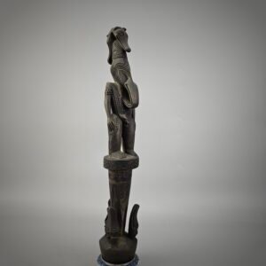 Papua New Guinea Sepik River Ceremonial Pestle with Ancestor Spirit Figure