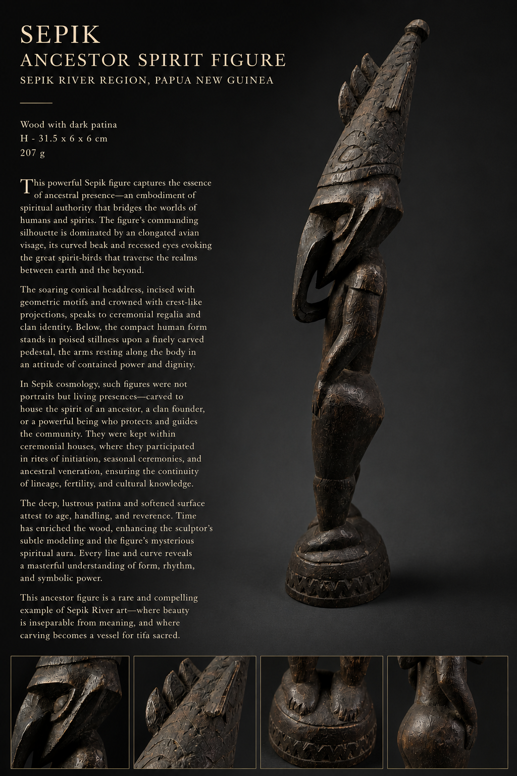 Old Sepik Figure - Image 10