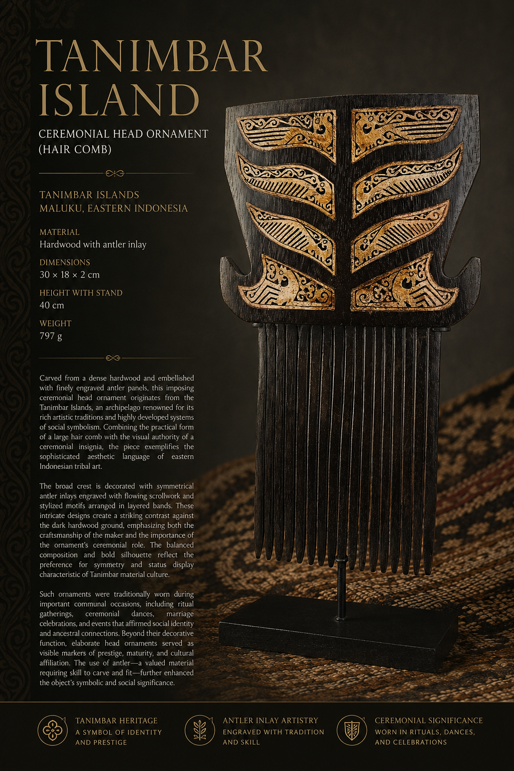 Head Ornament From Tanimbar Island - Image 7