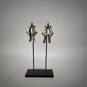 Antique Silver Tanimbar Earrings from Moluccas Islands
