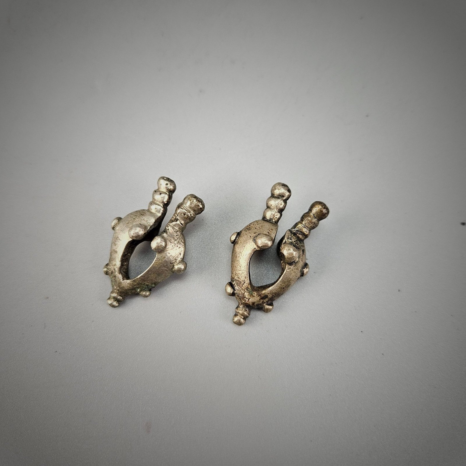 Antique Silver Tanimbar Earrings from Moluccas Islands - Image 6
