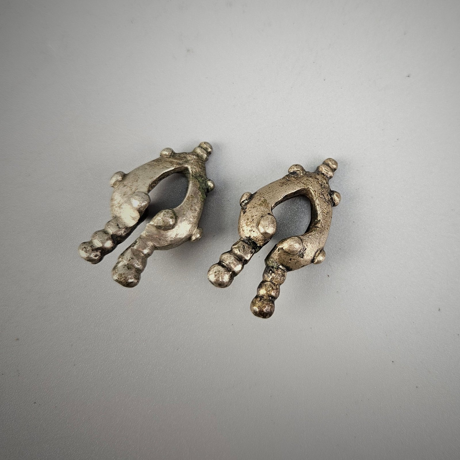 Antique Silver Tanimbar Earrings from Moluccas Islands - Image 5