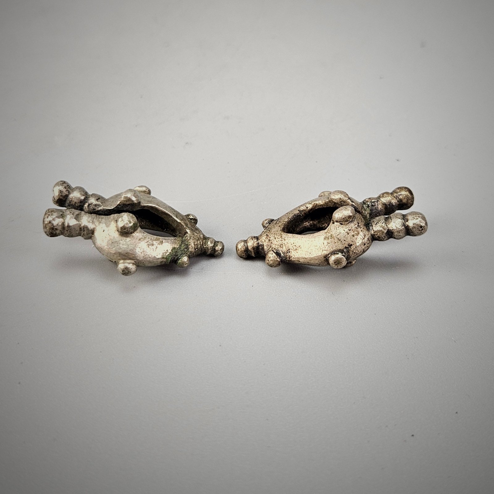 Antique Silver Tanimbar Earrings from Moluccas Islands - Image 4