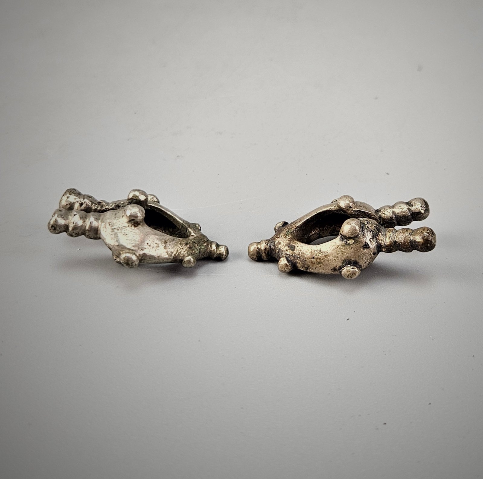 Antique Silver Tanimbar Earrings from Moluccas Islands - Image 3