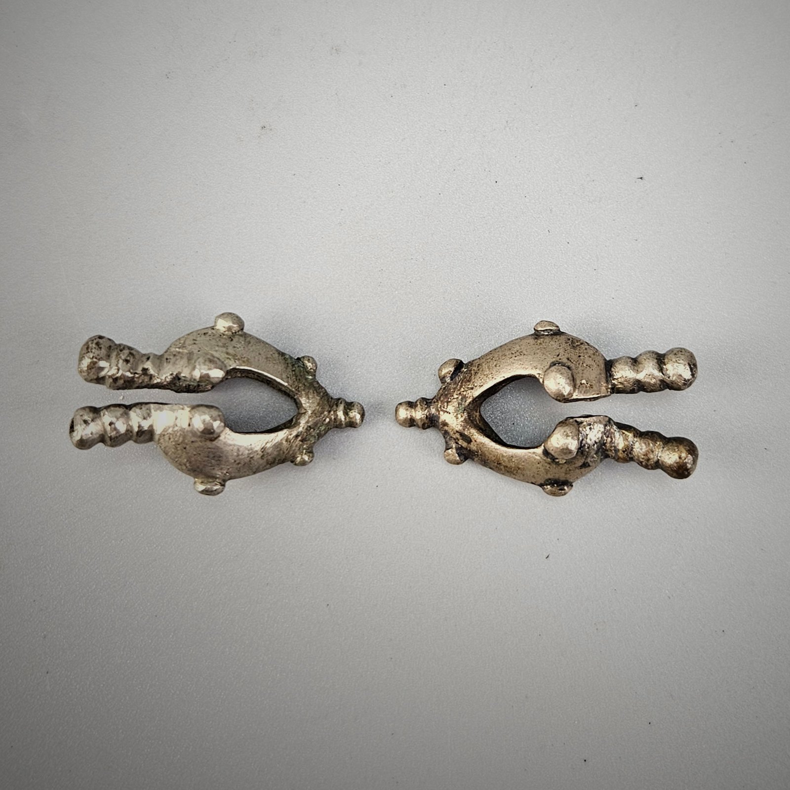 Antique Silver Tanimbar Earrings from Moluccas Islands - Image 2