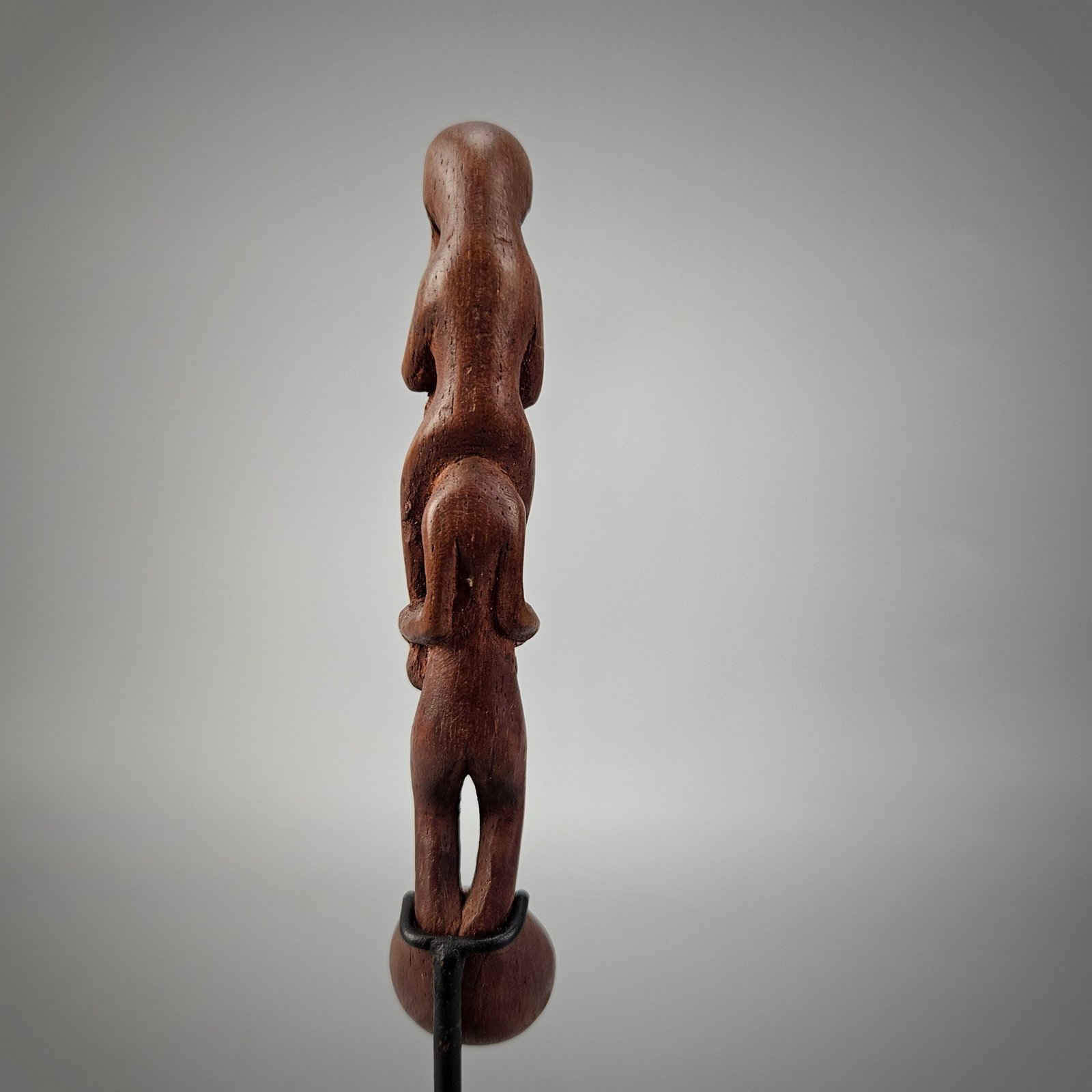 Carved Wooden Honey Spoon with Monkeys from Nusa Tenggara - Image 2