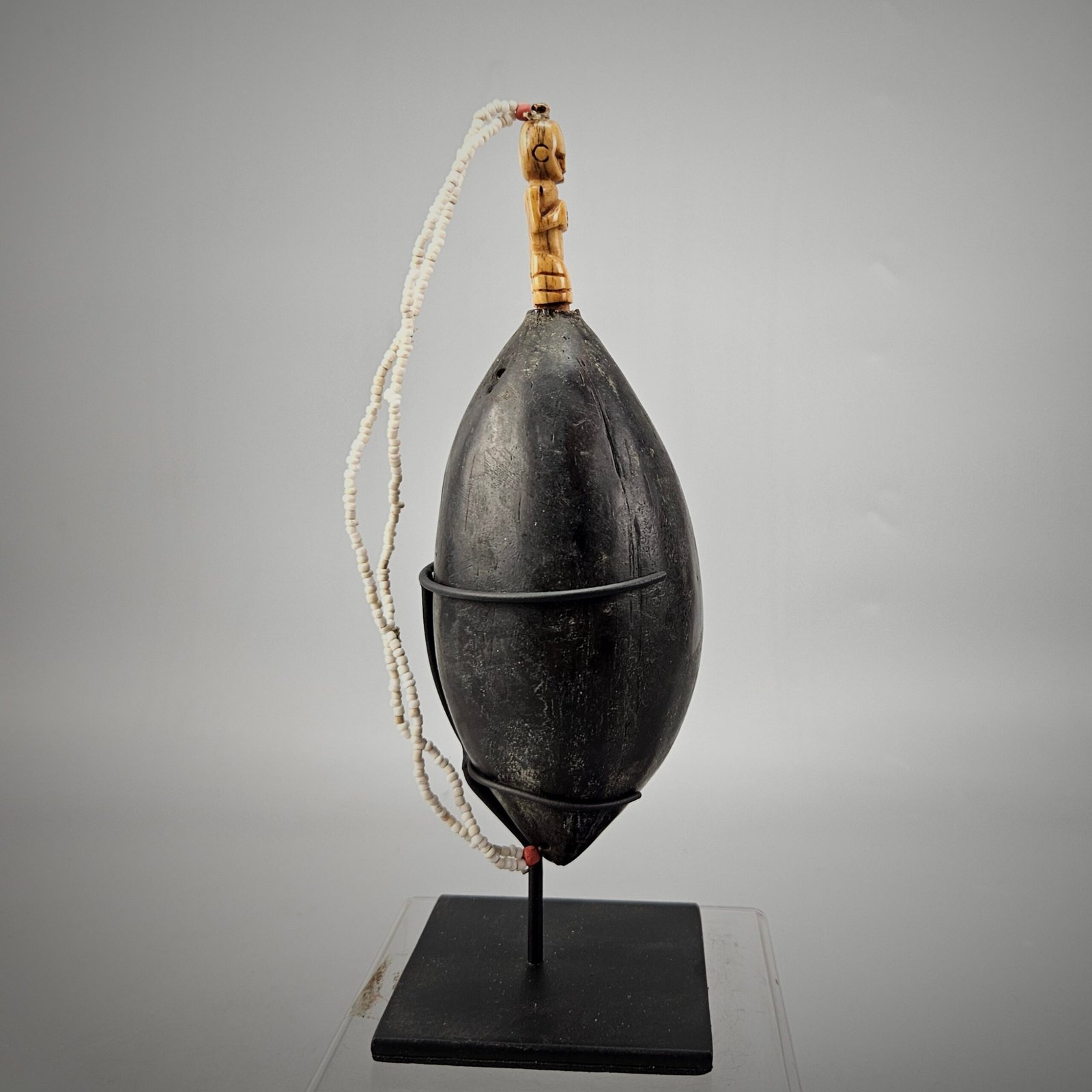 Elixir Bottle Adorn with White Beads from Nusa Tenggara - Image 9
