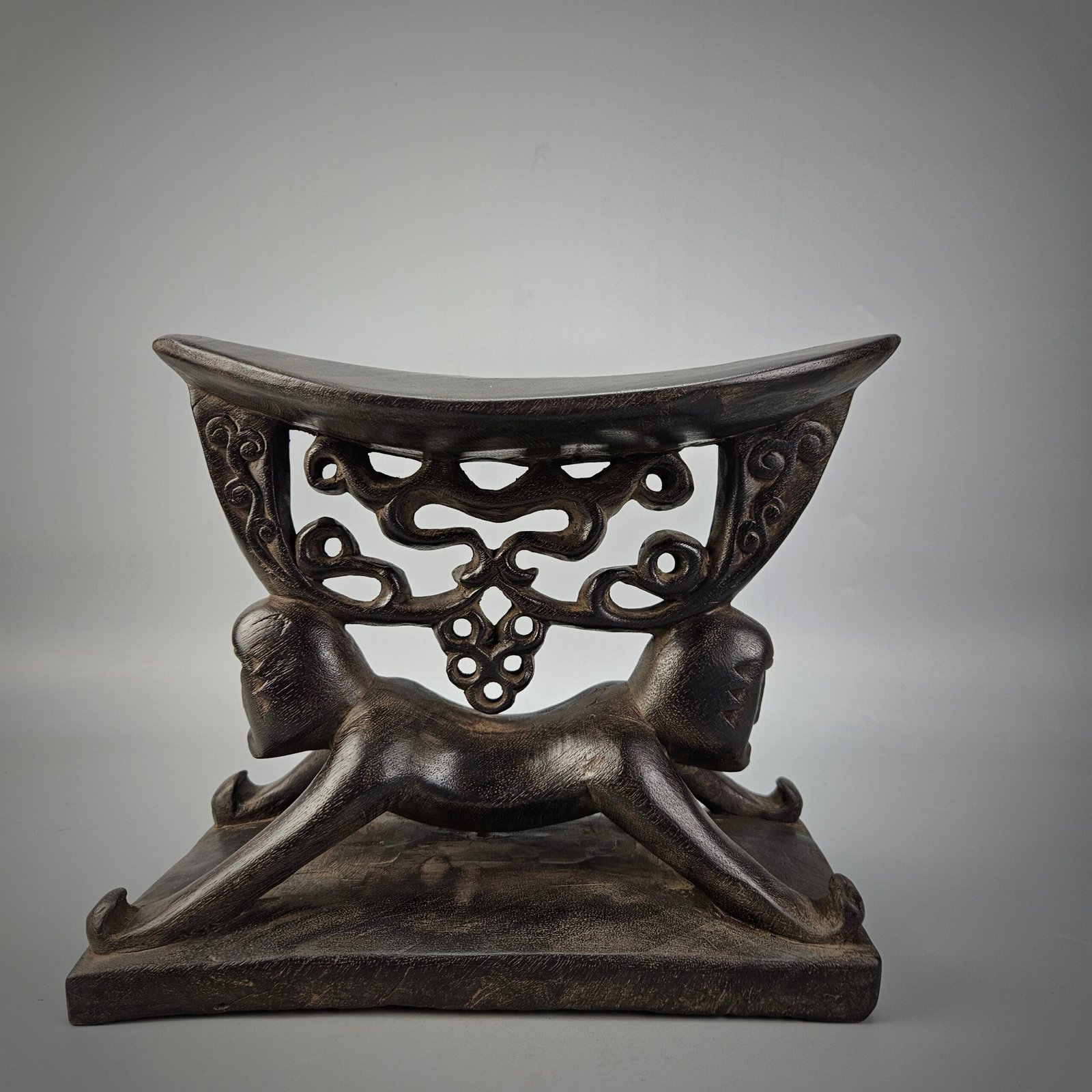 Wooden Head Rest From Cenderawasih Bay Papua