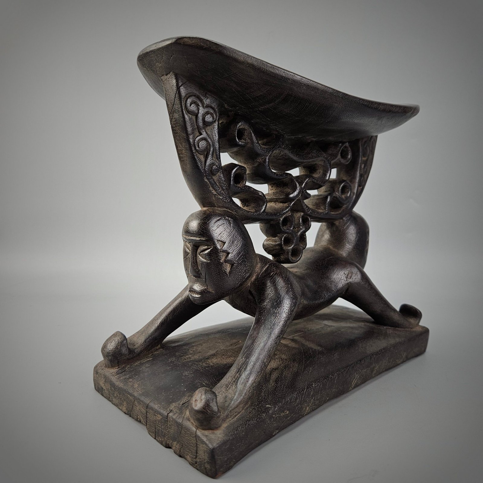 Wooden Head Rest From Cenderawasih Bay Papua - Image 4