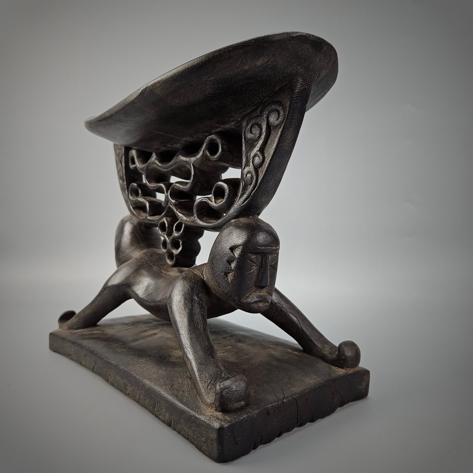 Wooden Head Rest From Cenderawasih Bay Papua - Image 5