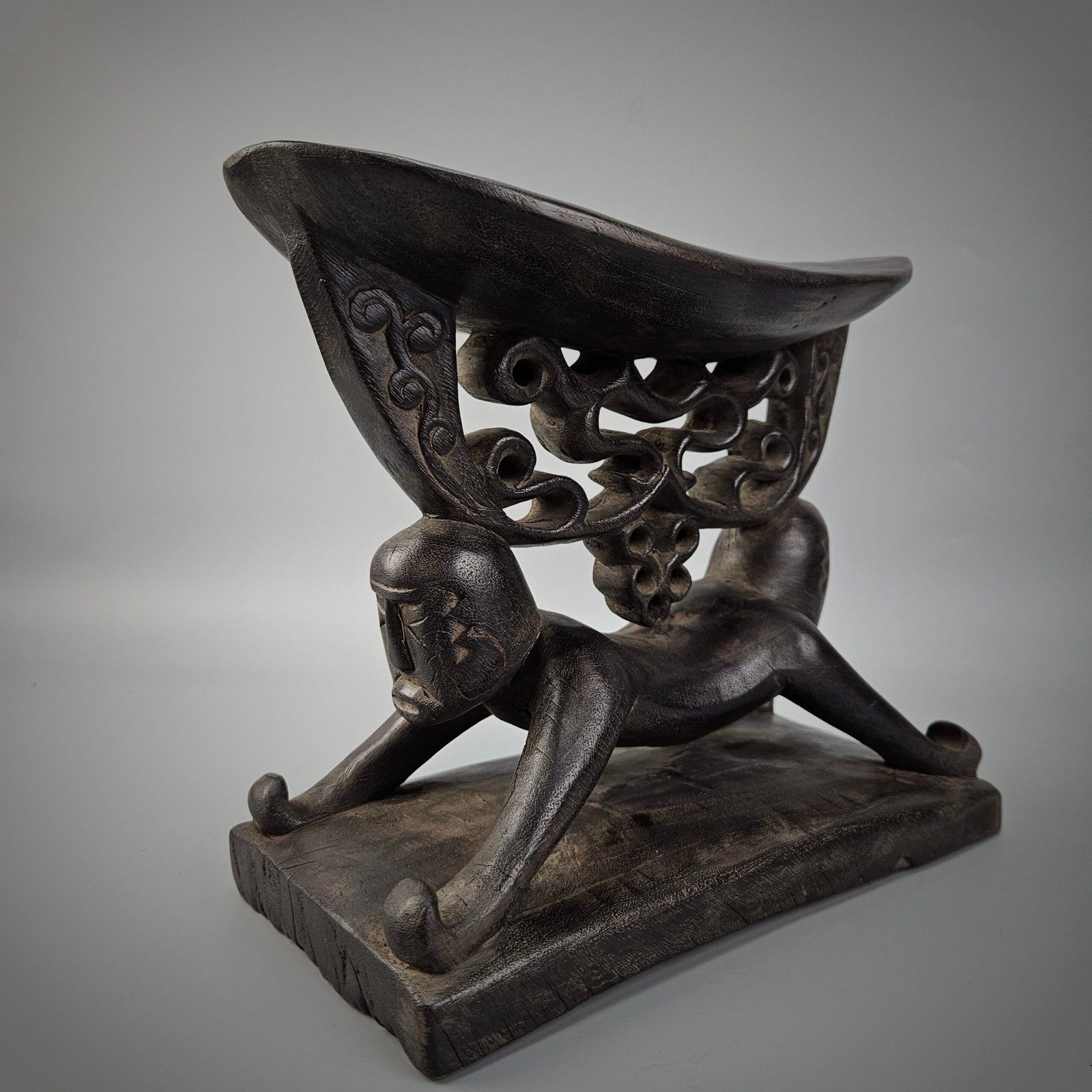 Wooden Head Rest From Cenderawasih Bay Papua - Image 9