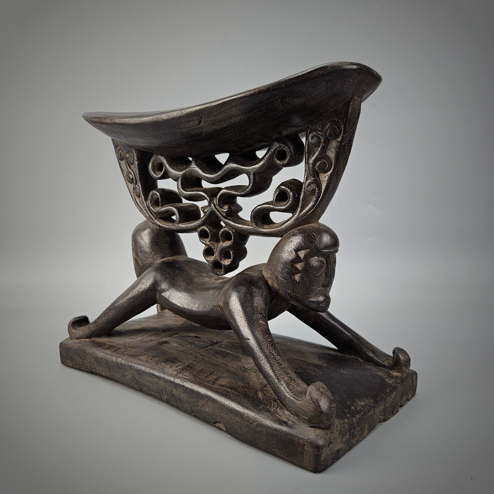 Wooden Head Rest From Cenderawasih Bay Papua - Image 10